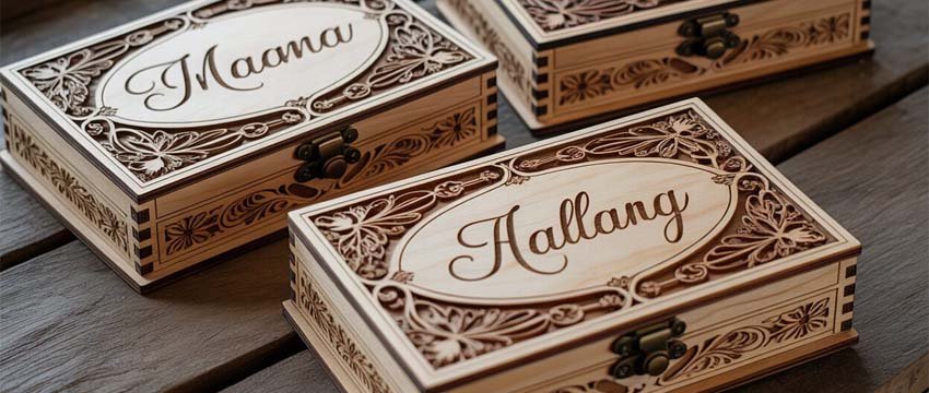 Laser Etched Wood Box